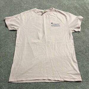 Simply Southern Light Pink Tee with Logo